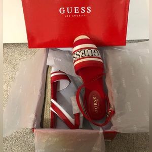 New unused Guess espadrille sandals size 6M.
